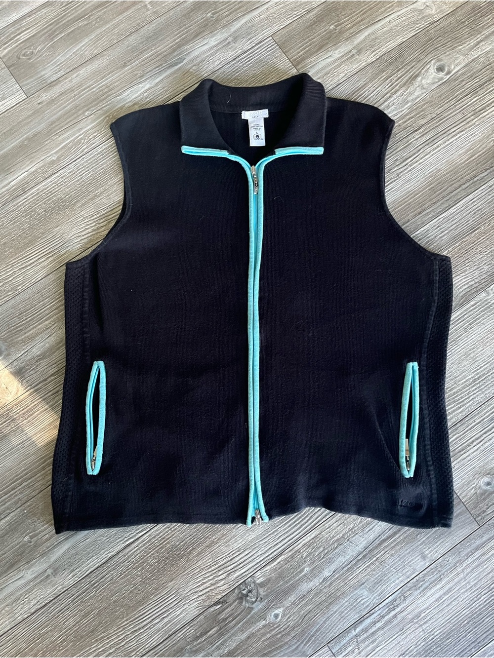 Izod vest, 100% cotton, 2 way zipper